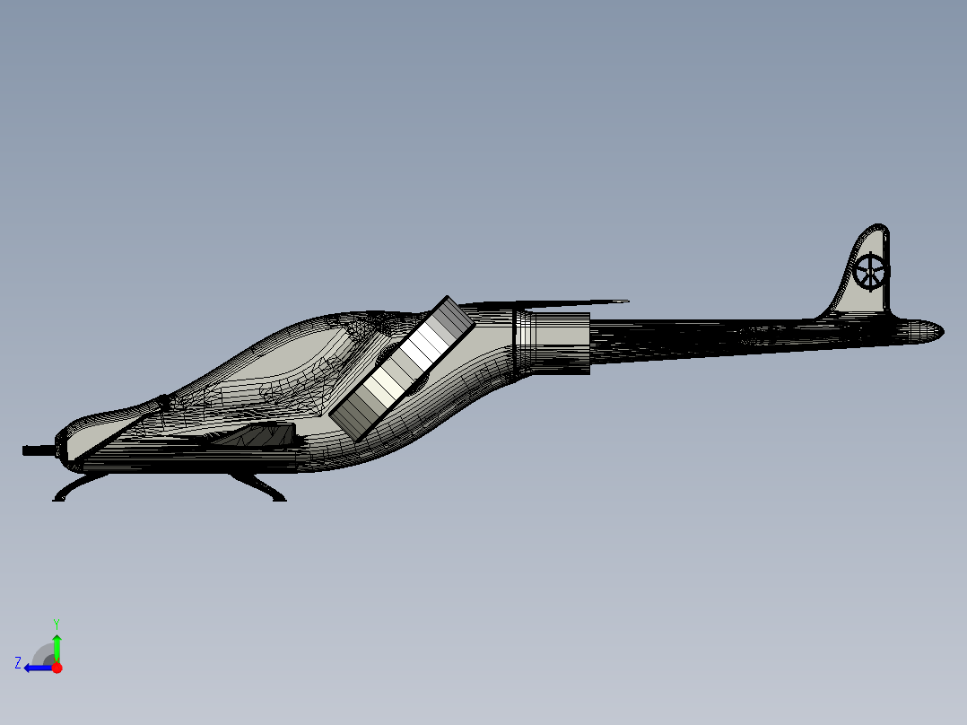 终结者直升机 sw16右视图