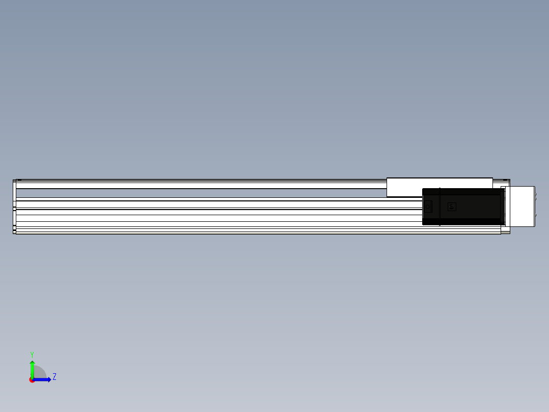 Toyo东佑达直线模组-ETH22-750-BR-750W+煞車左视图