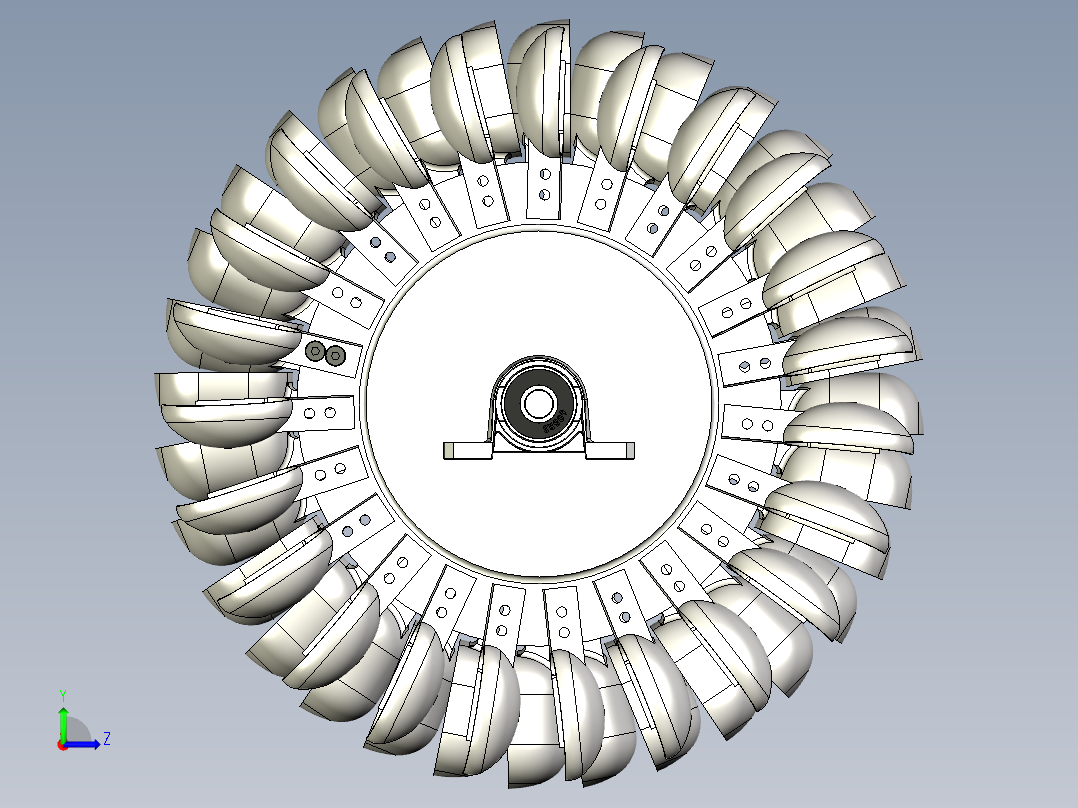 Pelton和Turgo 水轮机左视图