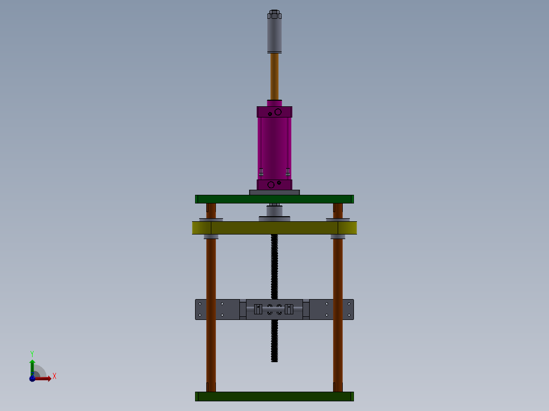 气动压力机前视图