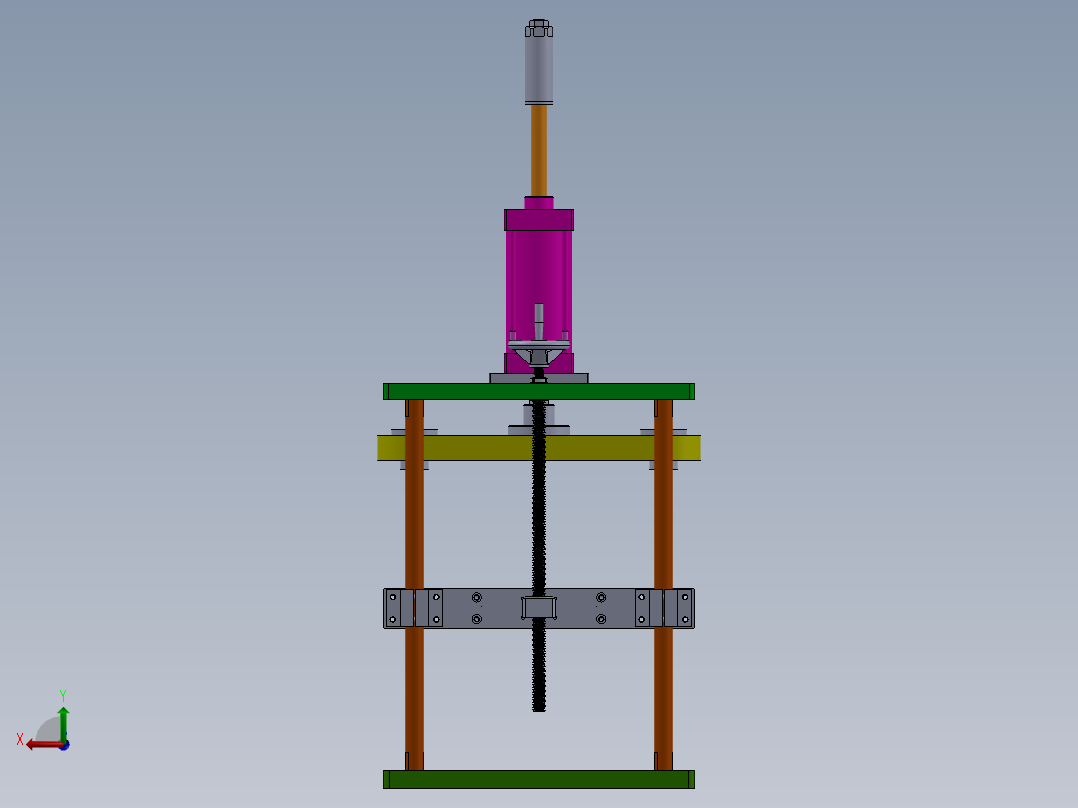 气动压力机后视图