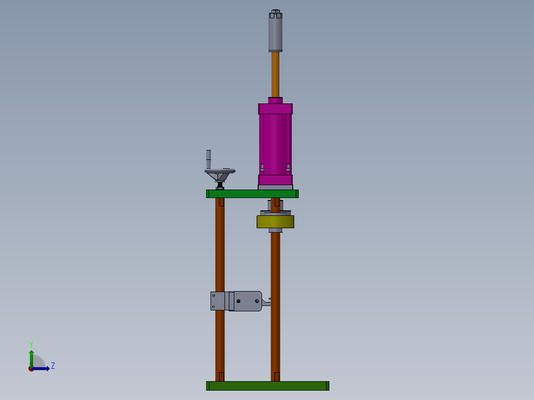气动压力机左视图