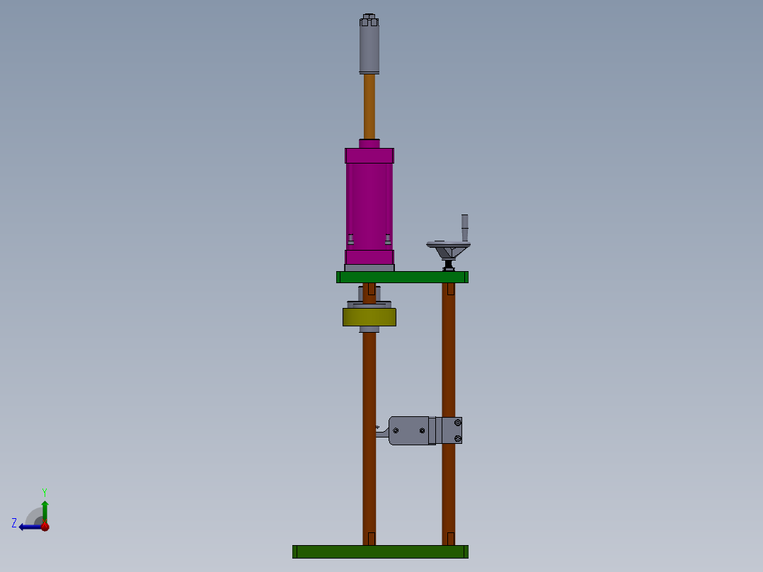 气动压力机右视图