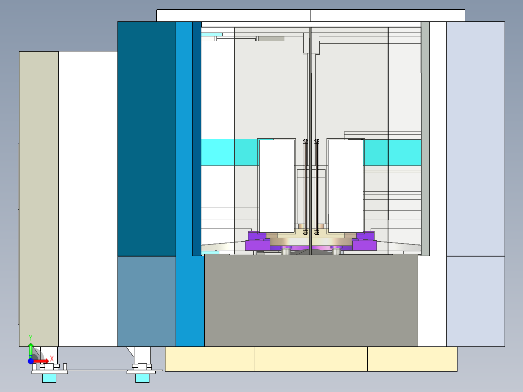 斗山卧加机床模型前视图