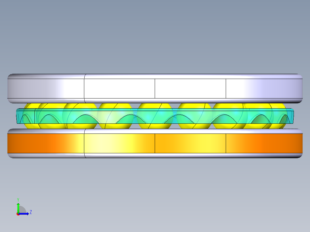 平面推力球轴承51104左视图