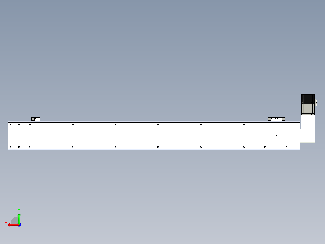 同步带滑台-半封闭B13-L90-S1100-R-P40-D3后视图