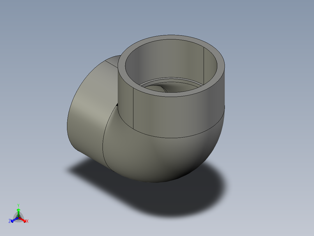 船舶管路系统SeaCor_90Elbow_SxS_37J106040_4in主视图