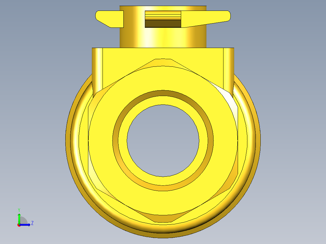 管道手动球阀-水管开关阀-手动阀门395_03_E_1_body左视图
