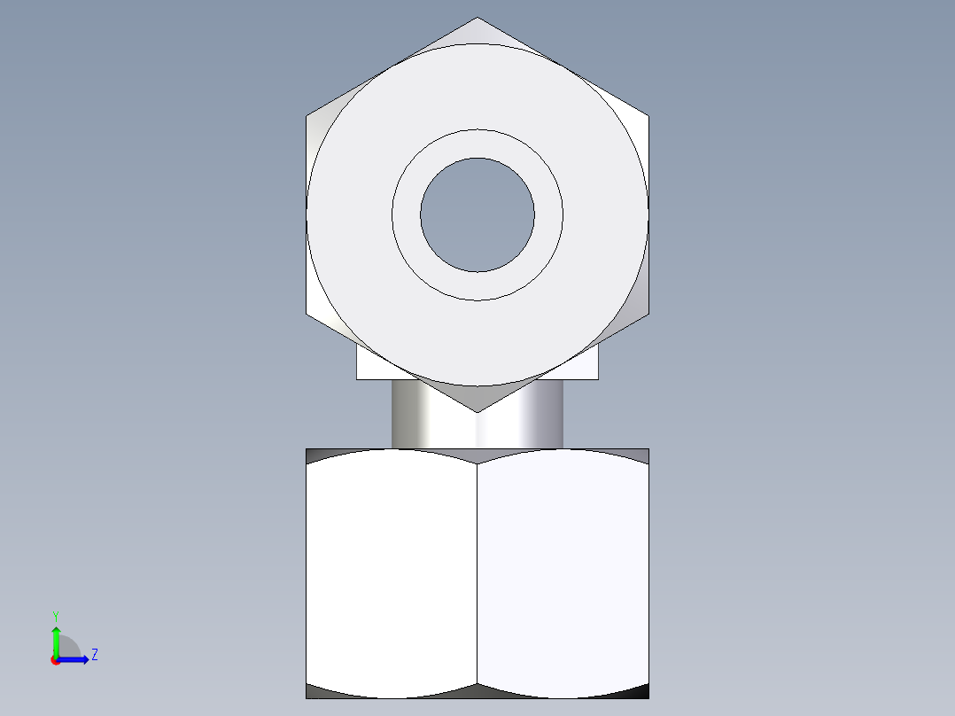 卡套式工业通用硬管接头EO_Standpipe_branch_tee_EVT12S71左视图