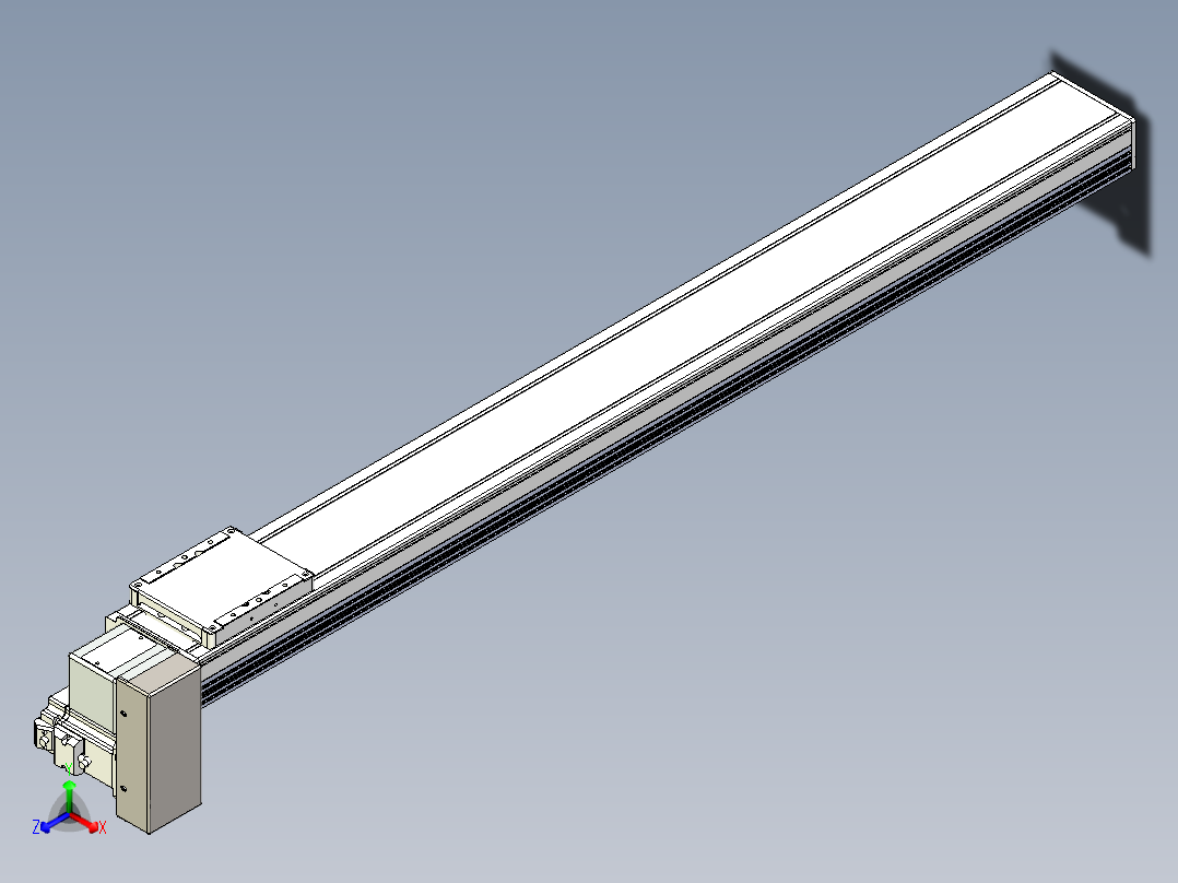 同步带全封闭直线模组TPA-HCB-105D-90-L950-RP-C-P20-N3主视图