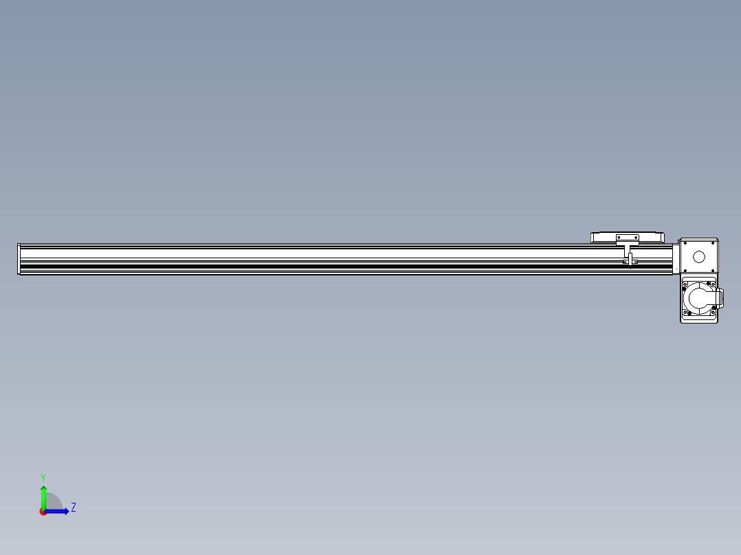 同步带全封闭直线模组TPA-HCB-105D-90-L950-RP-C-P20-N3左视图
