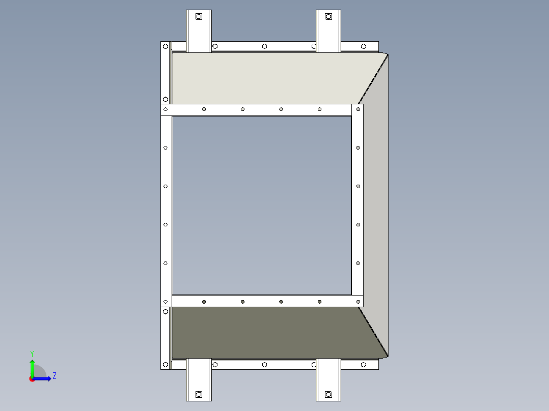 TD75型带式输送机头部漏斗 TD6J13左视图