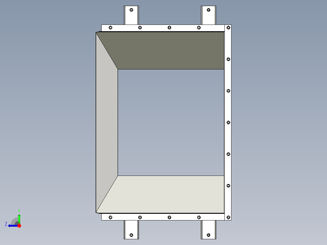 TD75型带式输送机头部漏斗 TD6J13右视图