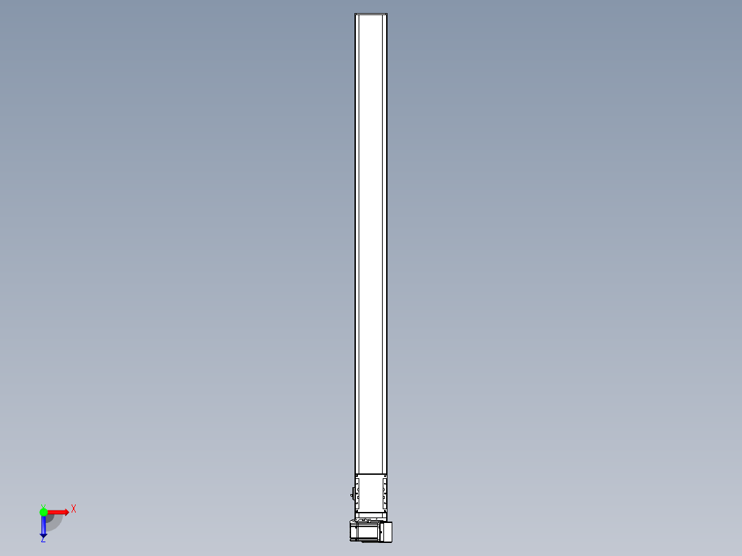 同步带全封闭直线模组TPA-HCB-105D-90-L1450-RU-C-P20-N3俯视图