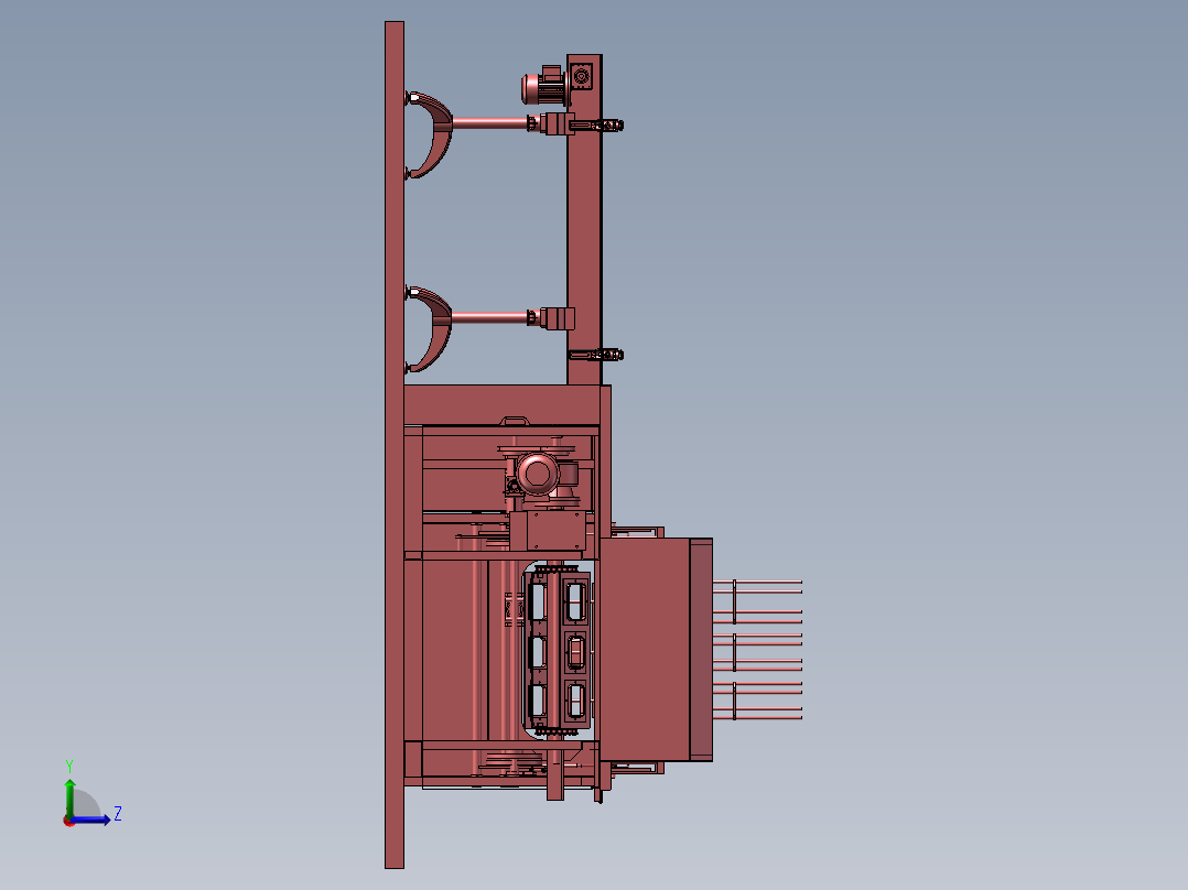 锡箔封口机左视图