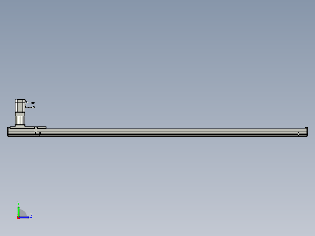 东锦齿条传动DH175G-L167-S2200-BU-减速机+750W左视图