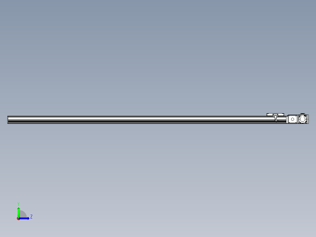 同步带全封闭直线模组TPA-HCB-105D-90-L1850-MR-Y-P20-N3左视图