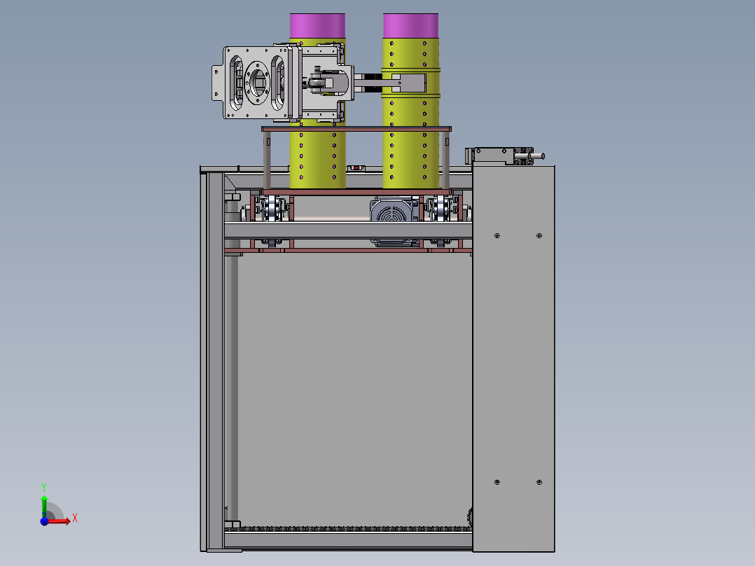倍速链提升机前视图