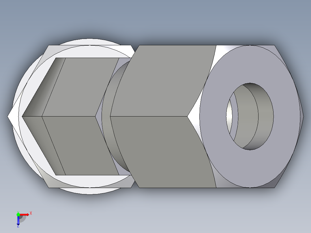 卡套式工业通用硬管接头EO_Adjustable_locknut_45_deg_elbow_VEE08ZLMCF俯视图