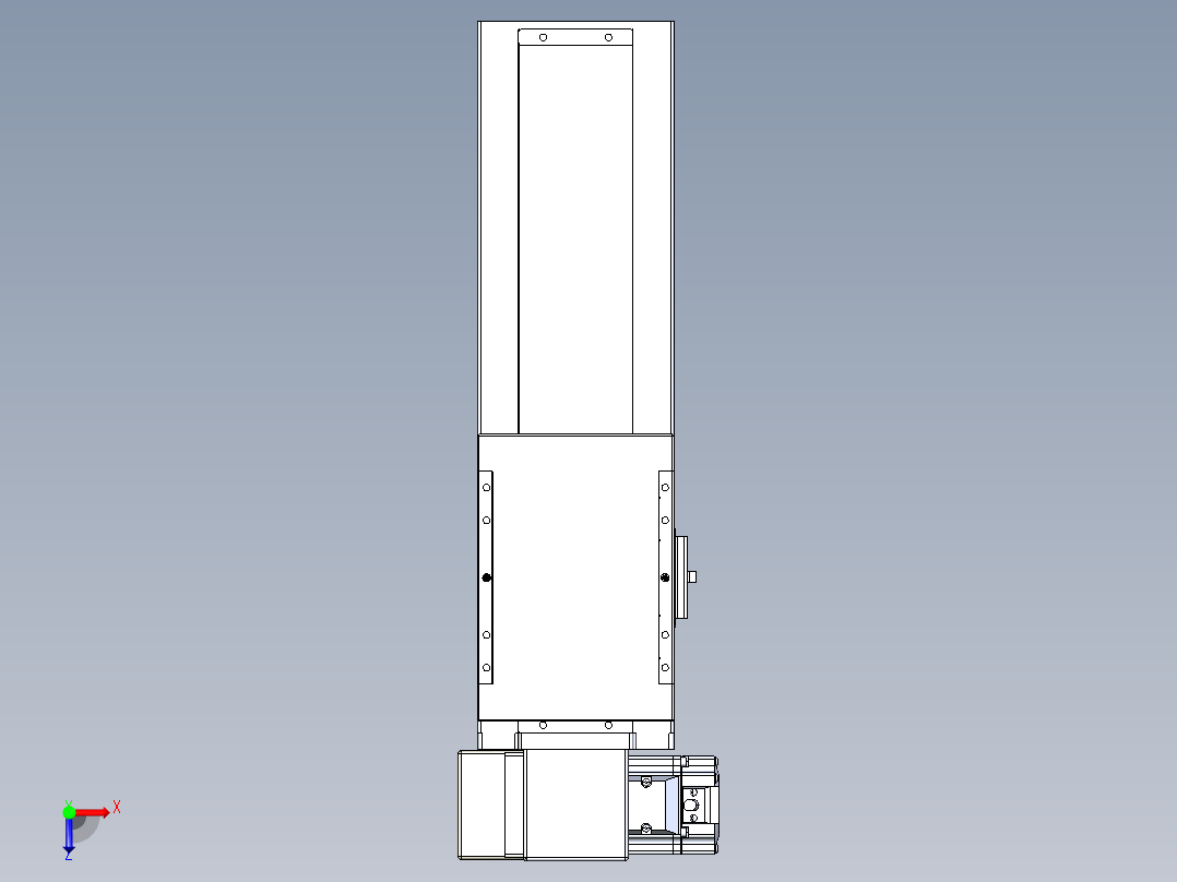 同步带全封闭直线模组TPA-HCB-120D-90-L200-LP-C-P40-N3俯视图