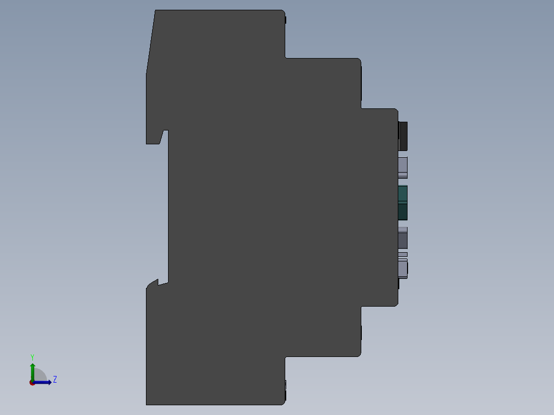 安全继电器左视图