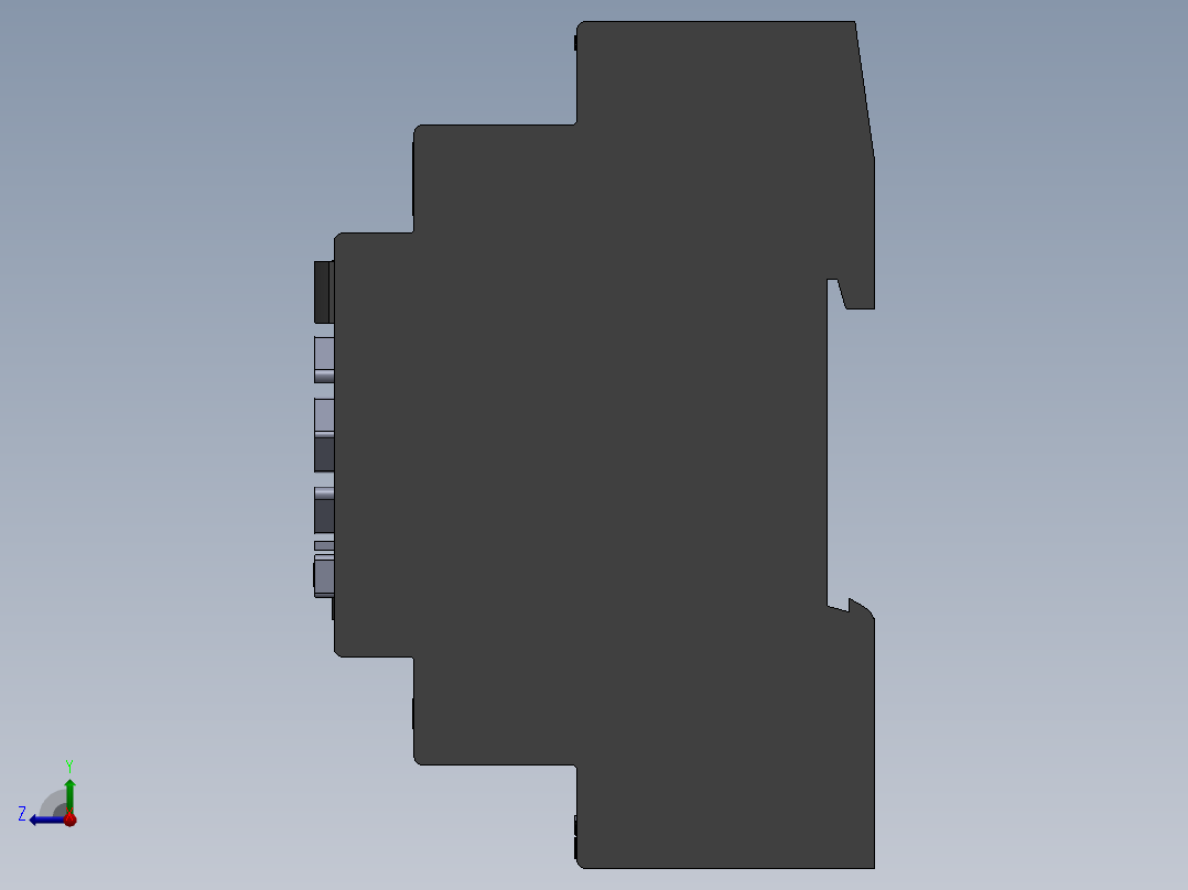 安全继电器右视图