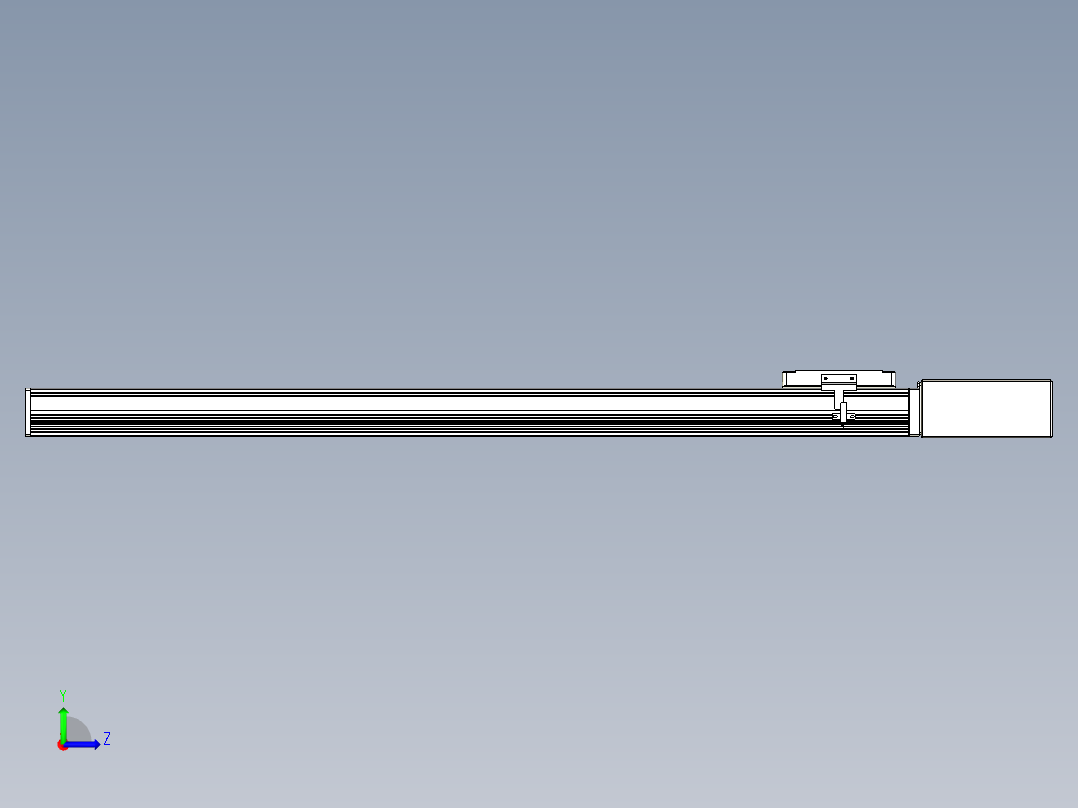 同步带全封闭直线模组TPA-HCB-105D-90-L800-ML-Y-P20-N3左视图