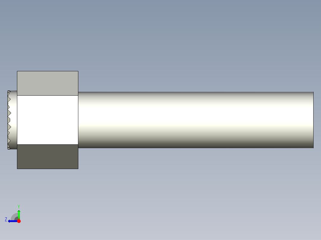 定位配件(B)BUH-3D多系列多零件图纸模型右视图
