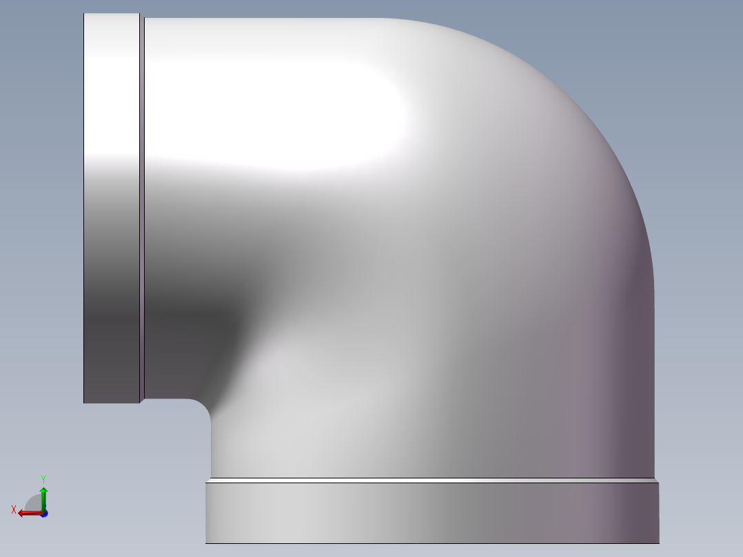 弯头-异径内丝 DN80-DN65后视图
