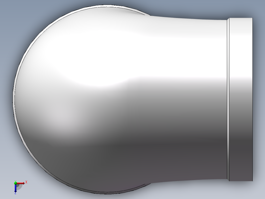 弯头-异径内丝 DN80-DN65俯视图