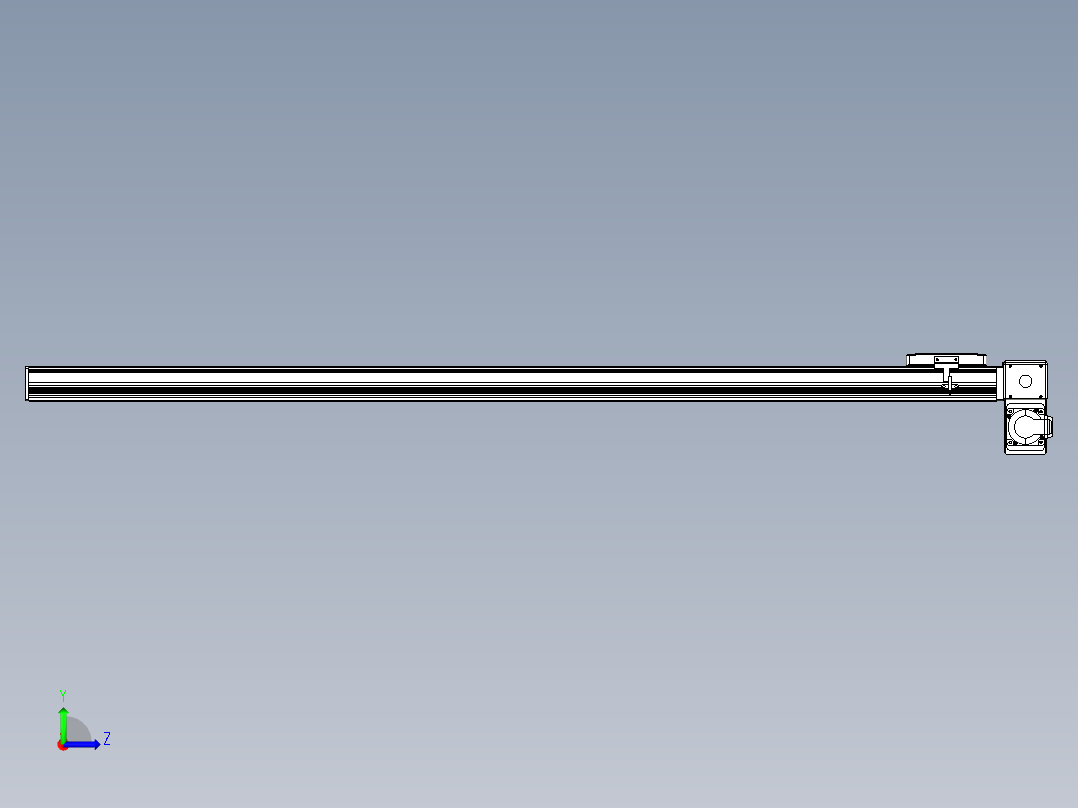 同步带全封闭直线模组TPA-HCB-105D-90-L1350-RP-Y-P20-N3左视图