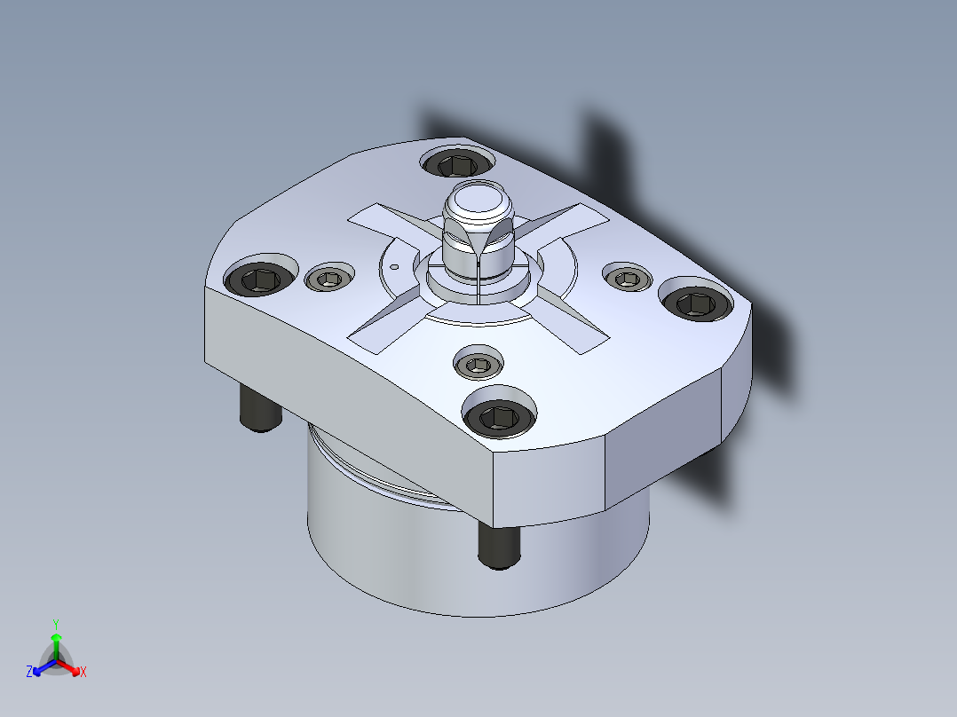 KOSMEKSFH2090-G多系列多零件图纸模型主视图