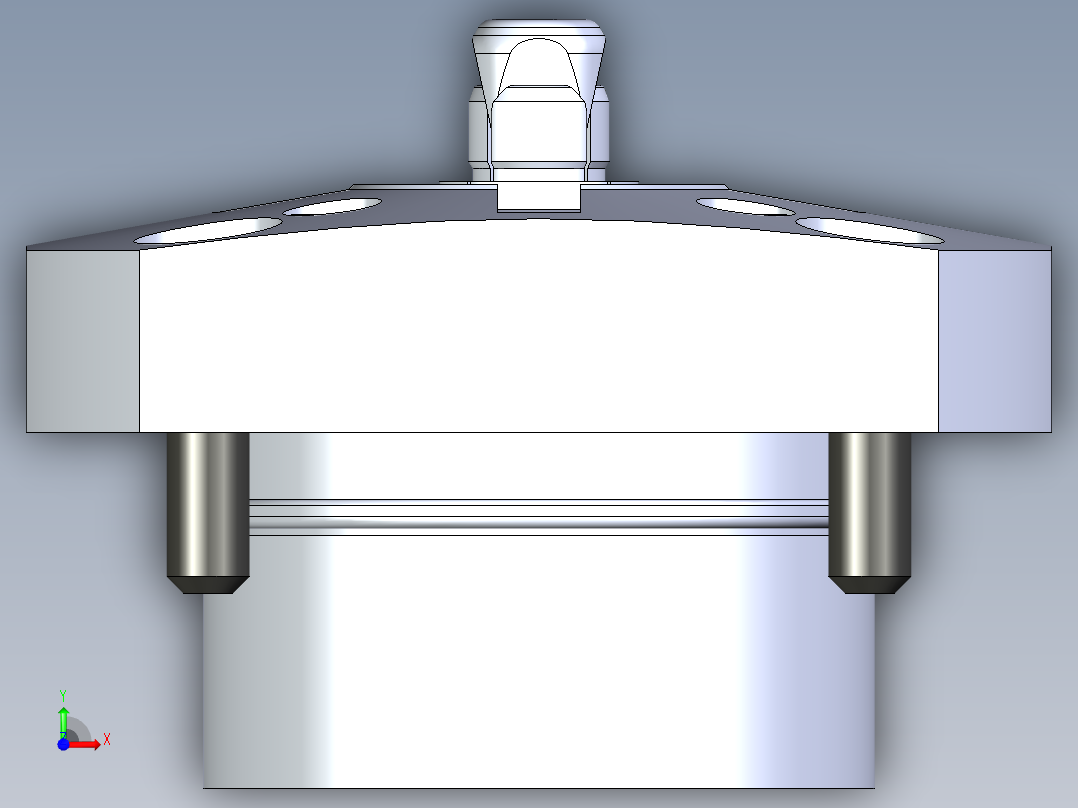 KOSMEKSFH2090-G多系列多零件图纸模型前视图