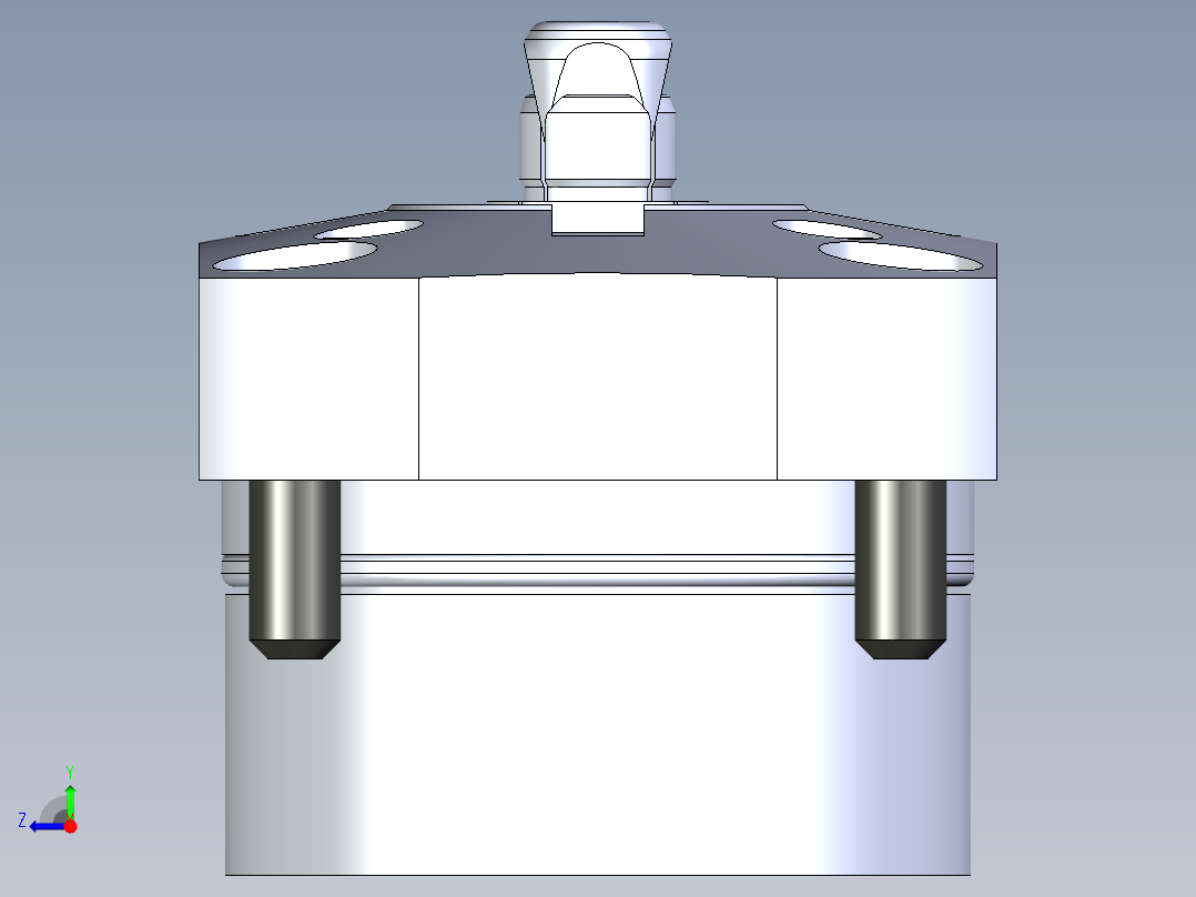 KOSMEKSFH2090-G多系列多零件图纸模型右视图