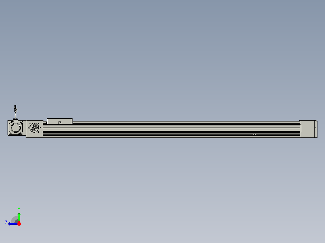 威洛博直线电机模组EB8-L100-S1300-BR-P75-MS3右视图