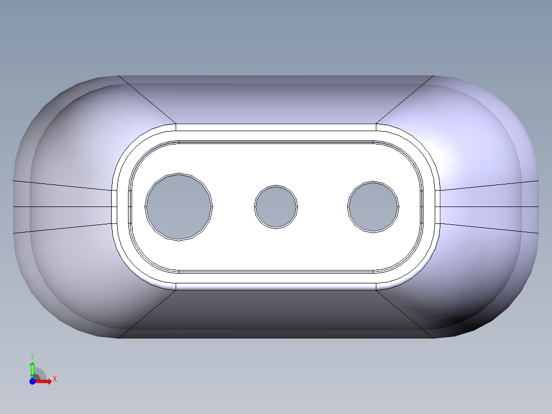 一个简单的手柄模型前视图