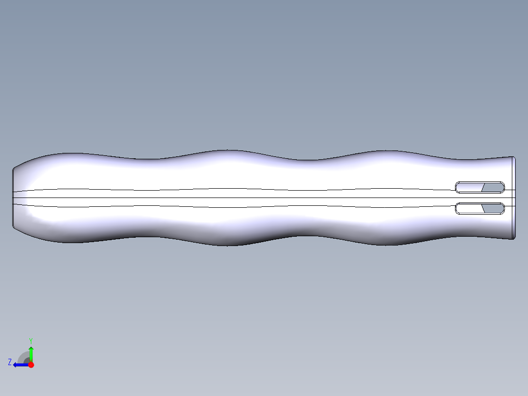 一个简单的手柄模型右视图