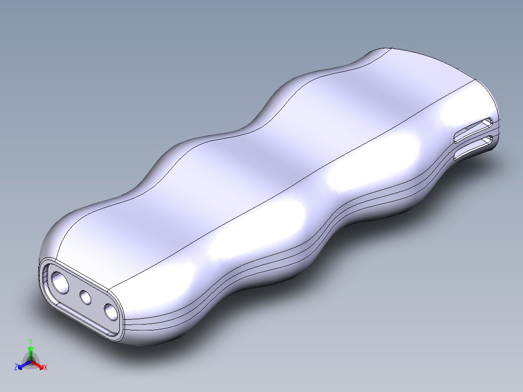 一个简单的手柄模型正等轴测图
