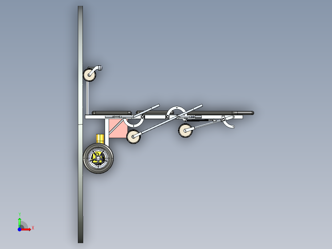 部分瘫痪患者物理治疗设备前视图