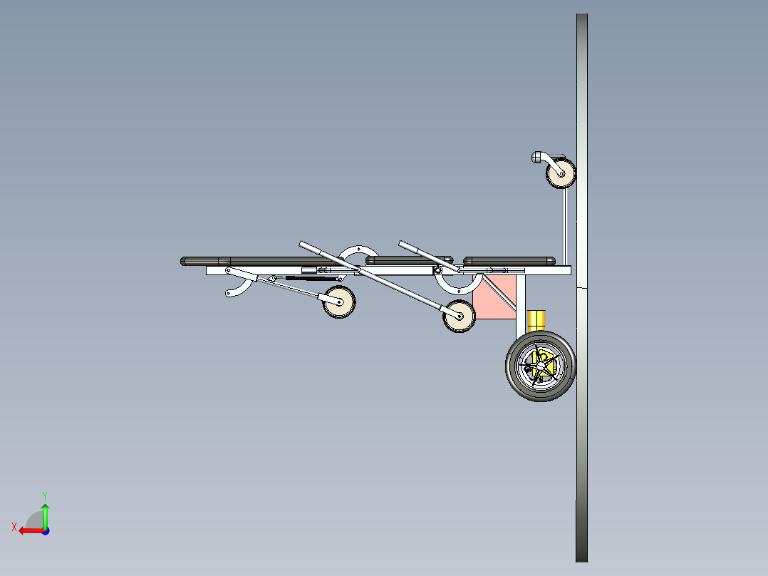 部分瘫痪患者物理治疗设备后视图