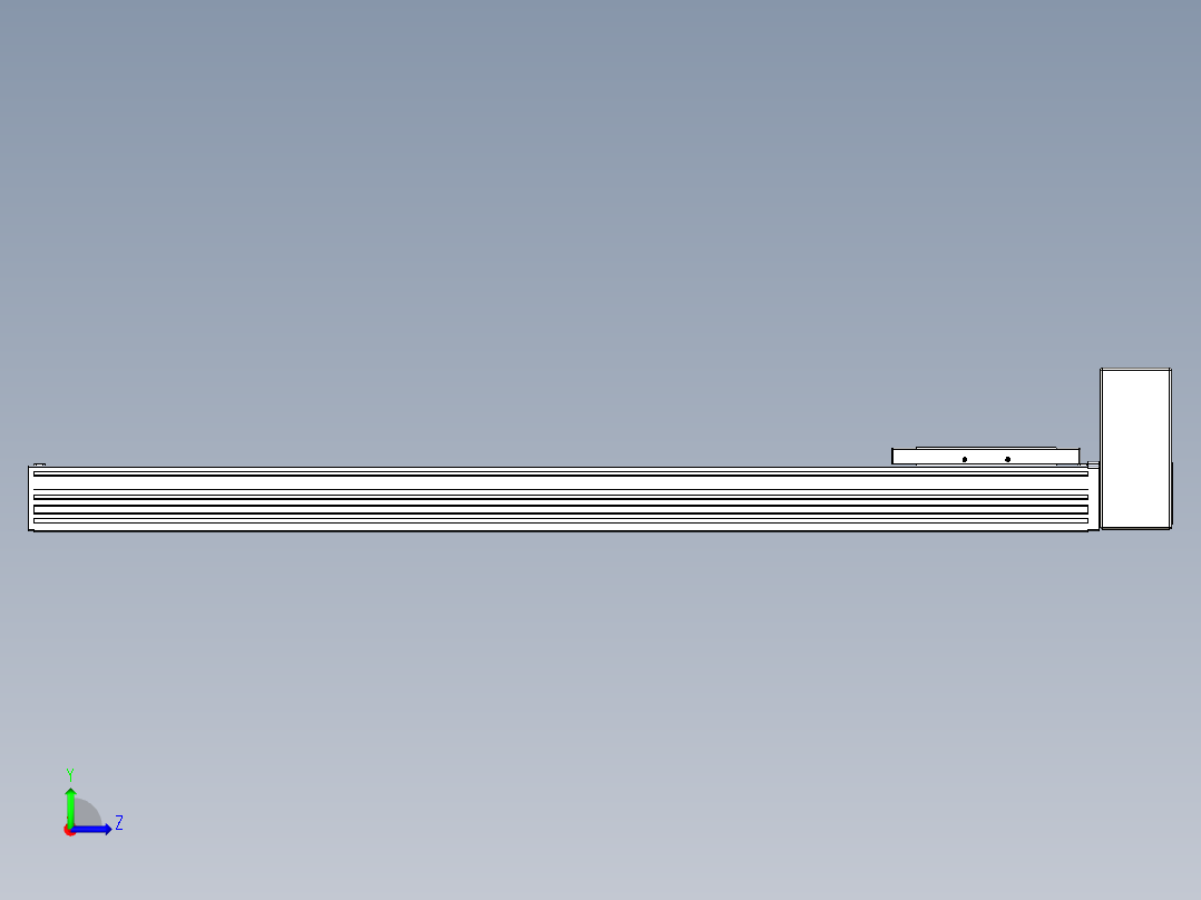 同步带全封闭直线模组TPA-HCB-120D-90-L750-LU-C-P40-N3左视图