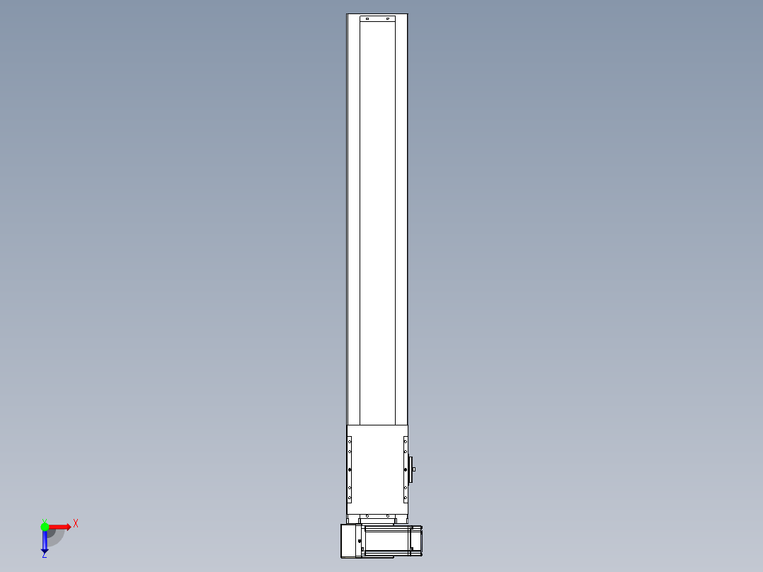 同步带全封闭直线模组TPA-HCB-120D-90-L750-LU-C-P40-N3俯视图