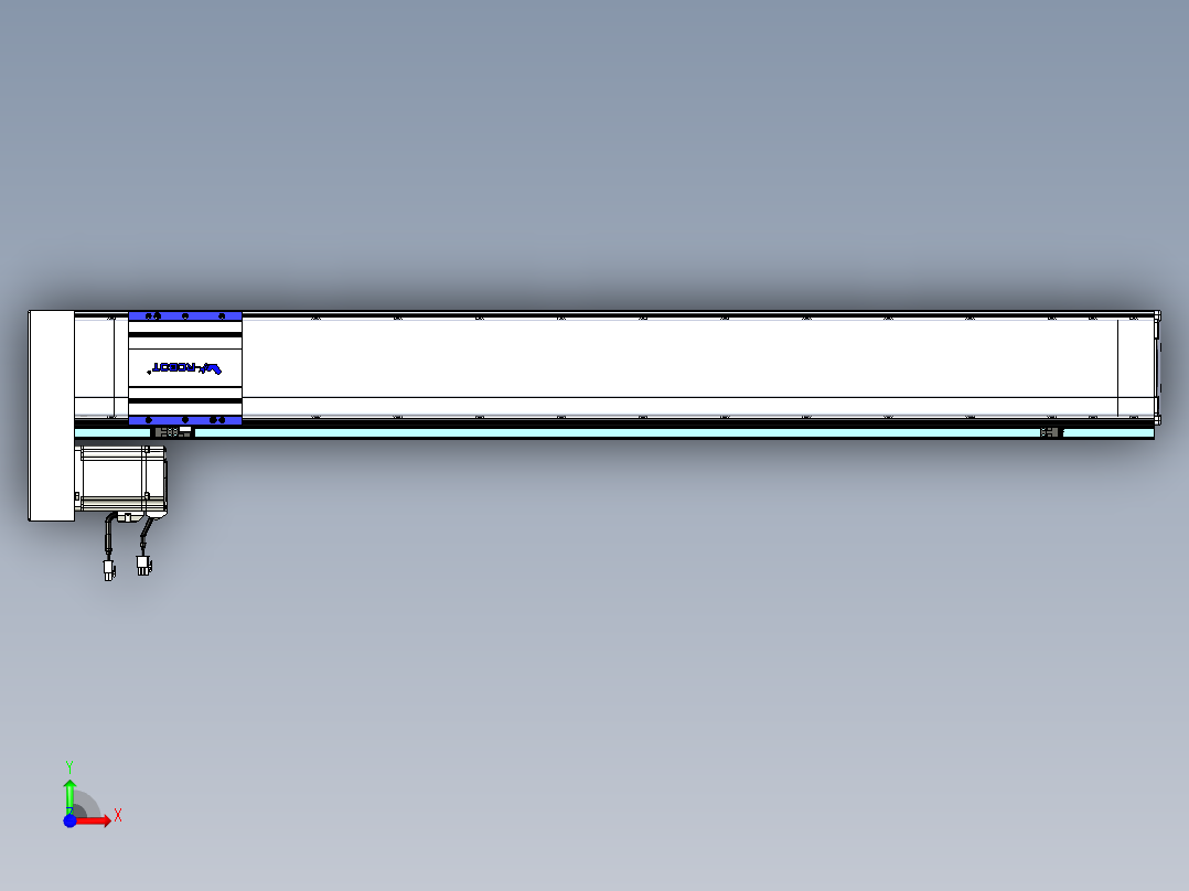 VF丝杆传动-一般环境VF14-Lxx-C-S1050-BL-ZP75-C3前视图