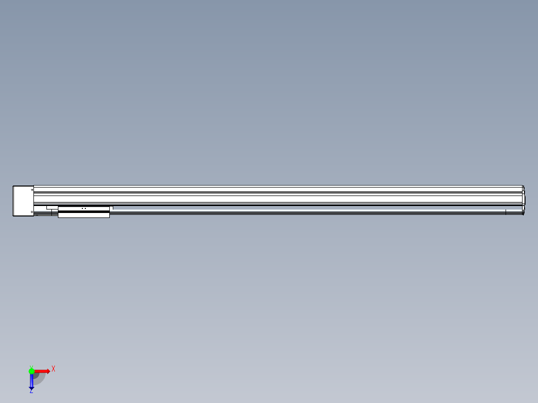VF丝杆传动-一般环境VF14-Lxx-C-S1050-BL-ZP75-C3俯视图