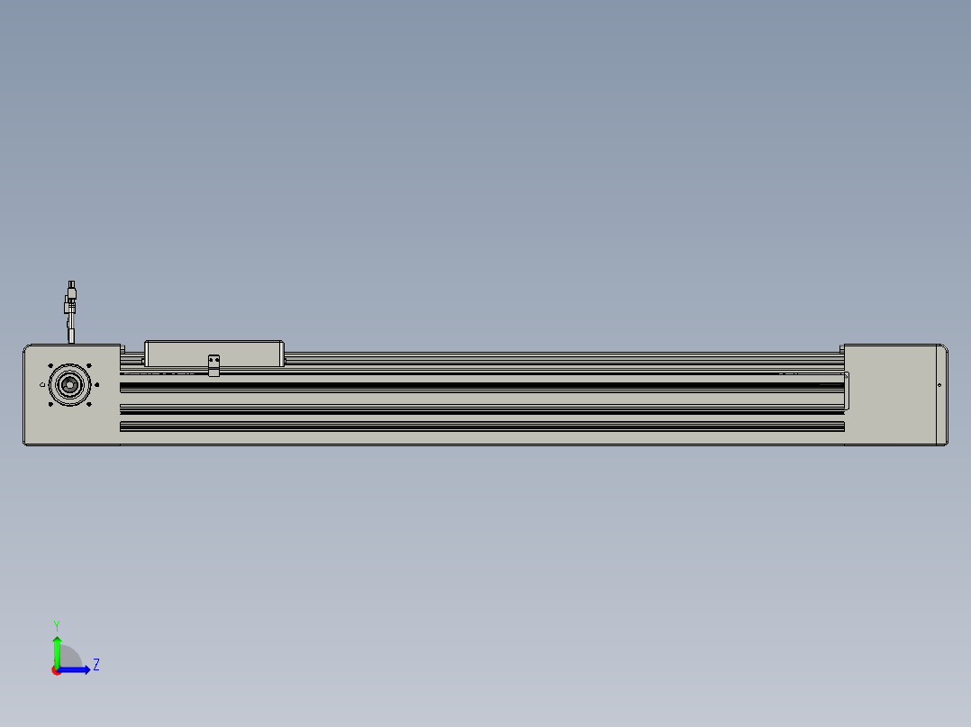 威洛博直线电机模组EB10-L224-S700-R-ZP75-MS3-5K左视图