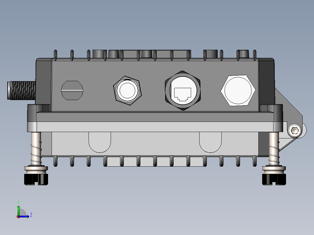 压铸盒子左视图