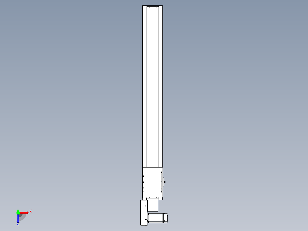 同步带全封闭直线模组TPA-HCB-120D-90-L900-ML-Y-P40-N3俯视图