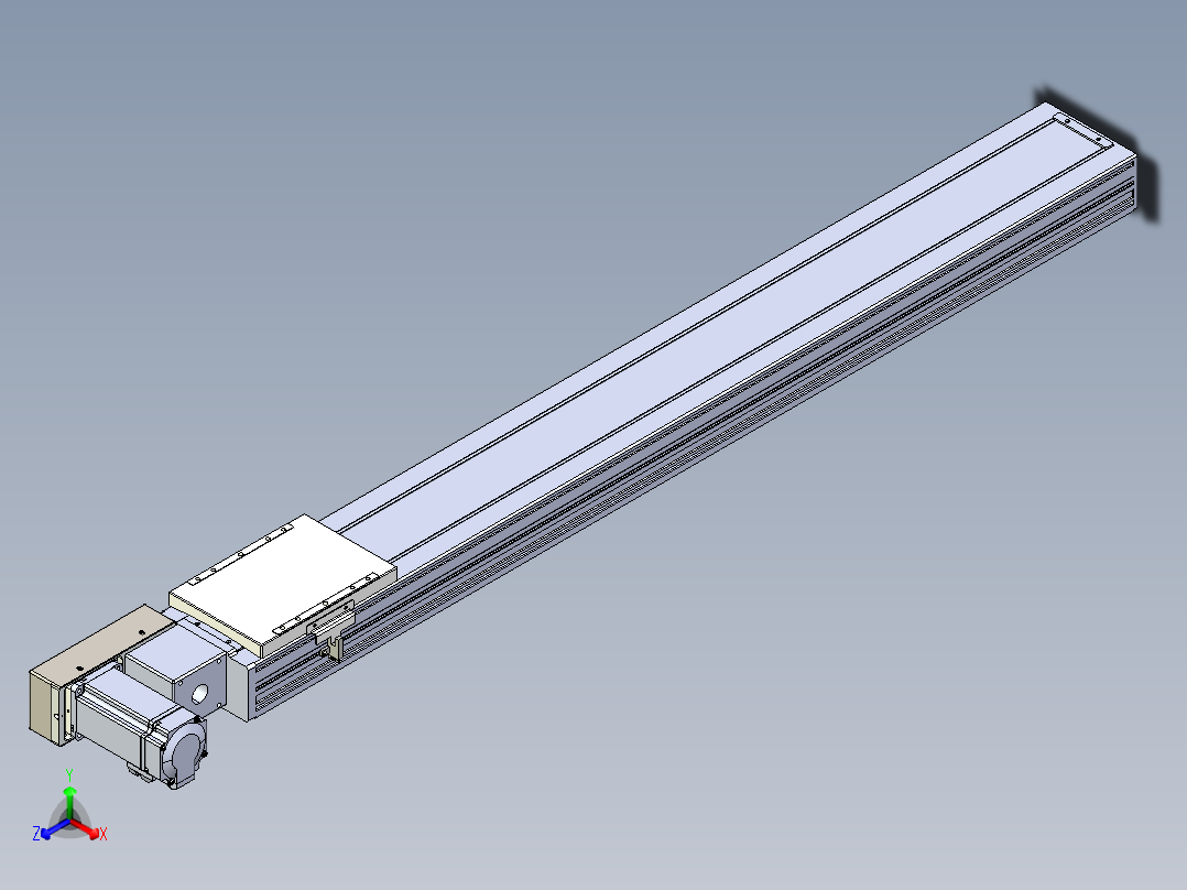 同步带全封闭直线模组TPA-HCB-120D-90-L900-ML-Y-P40-N3正等轴测图