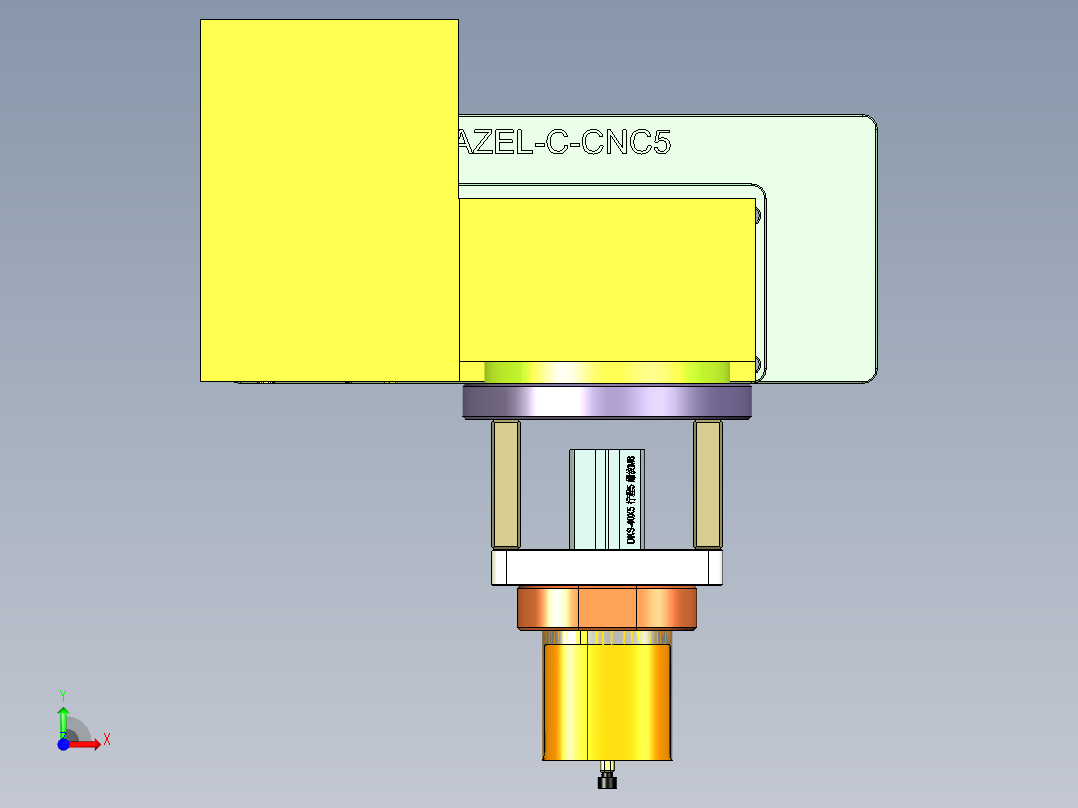 小型加湿器金属外壳铣落料+四周倒角CNC治具模型前视图