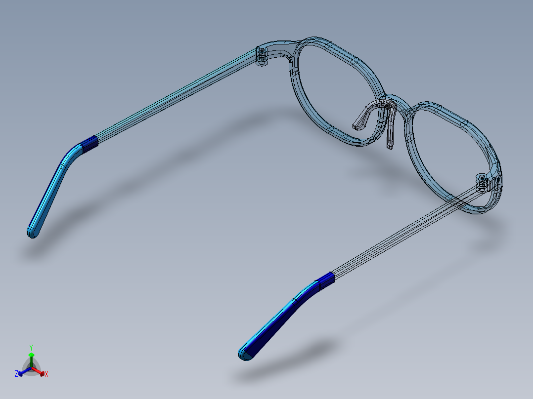 眼镜正等轴测图